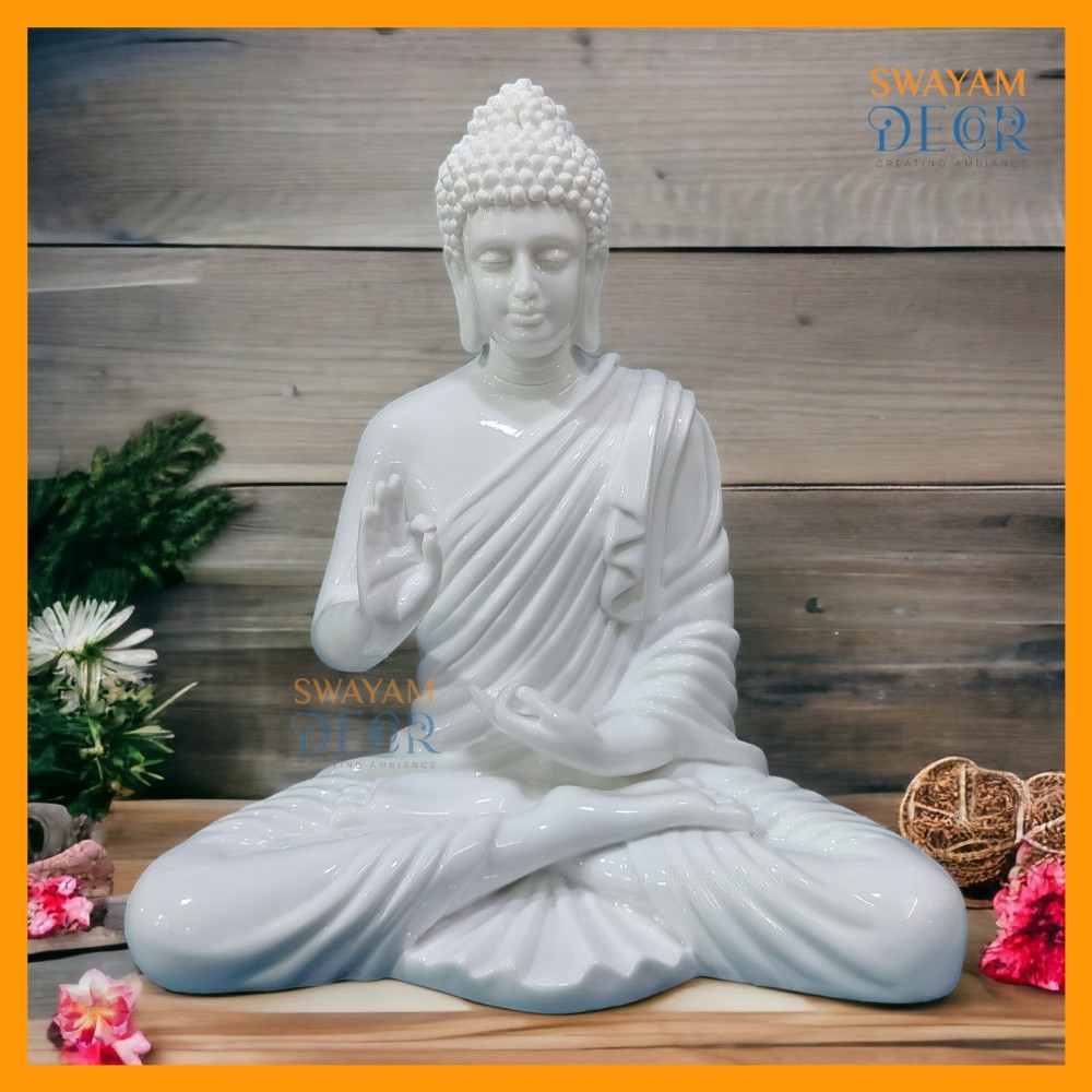 Blessing Marble White Buddha