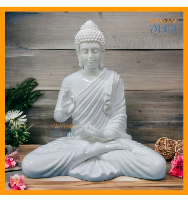 Blessing Marble White Buddha