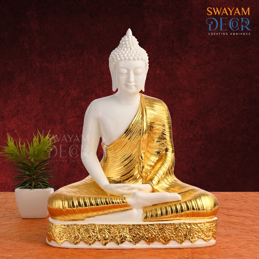 Golden Enlightenment Buddha Statue