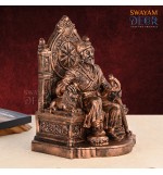 Chhatrapati Shivaji Maharaj Idol in Golden Black Finish