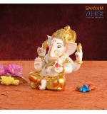 Divine Ganesh - Polyresin with Varak Gold and Gold Foil