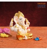 Divine Ganesh - Polyresin with Varak Gold and Gold Foil