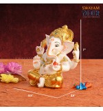 Divine Ganesh - Polyresin with Varak Gold and Gold Foil