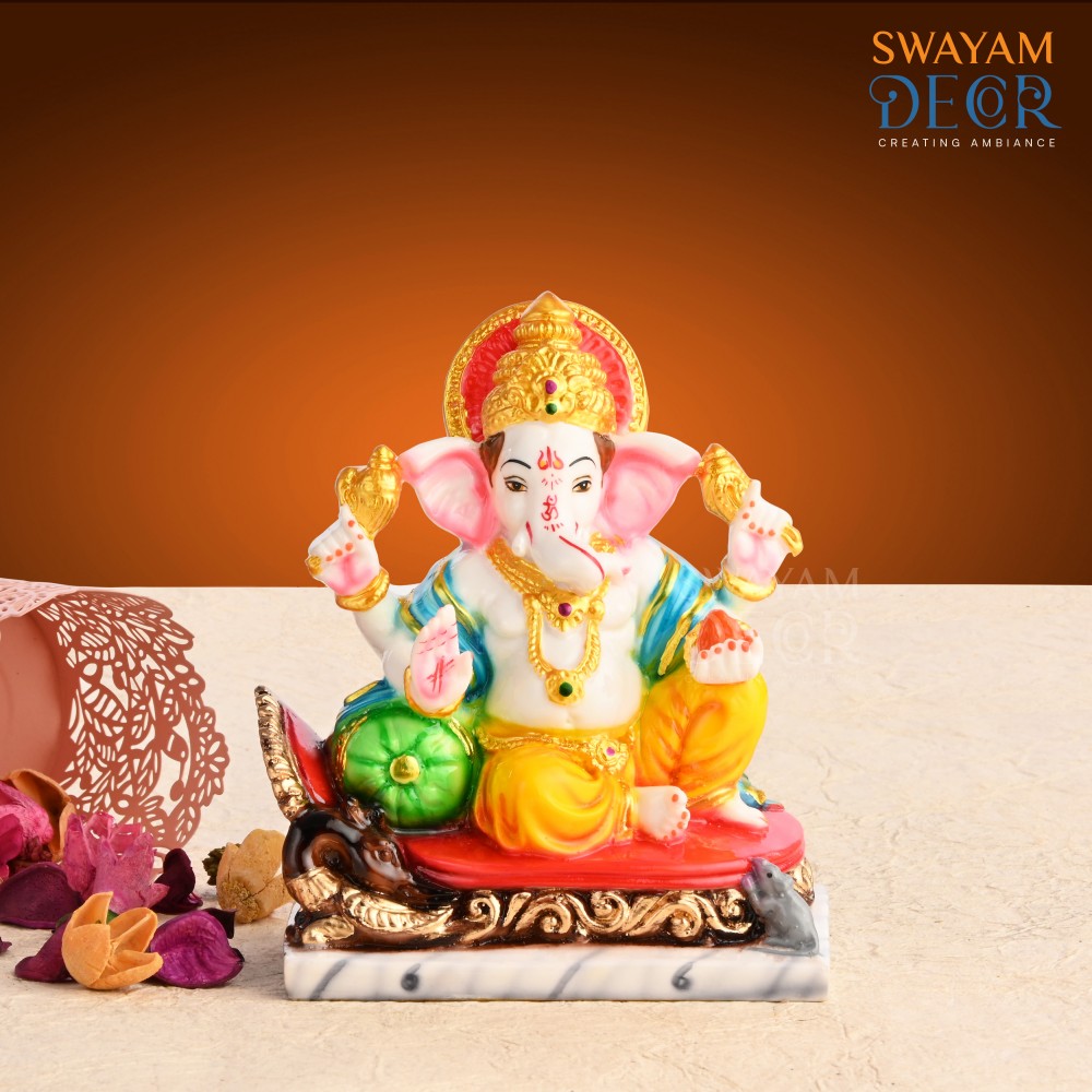 Golden Blessings Ganesha Statue