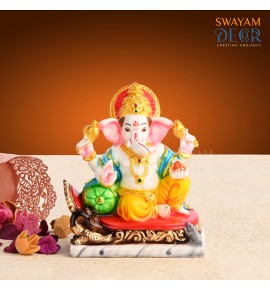 Golden Blessings Ganesha Statue