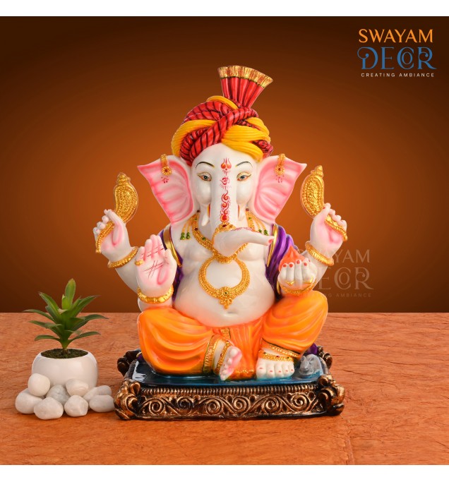 Elegant Pagadi Ganesha Statue