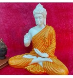 Orange Mudra Buddha Statue