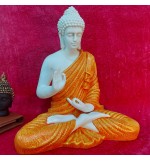 Orange Mudra Buddha Statue