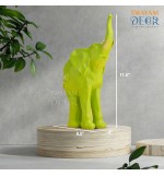 Elephant Shaped Decorative Sculpture with Smooth Matte Texture