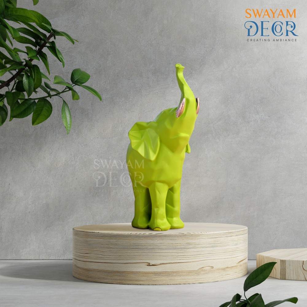 Elephant Shape Decorative Statue with Rich Matte Finish