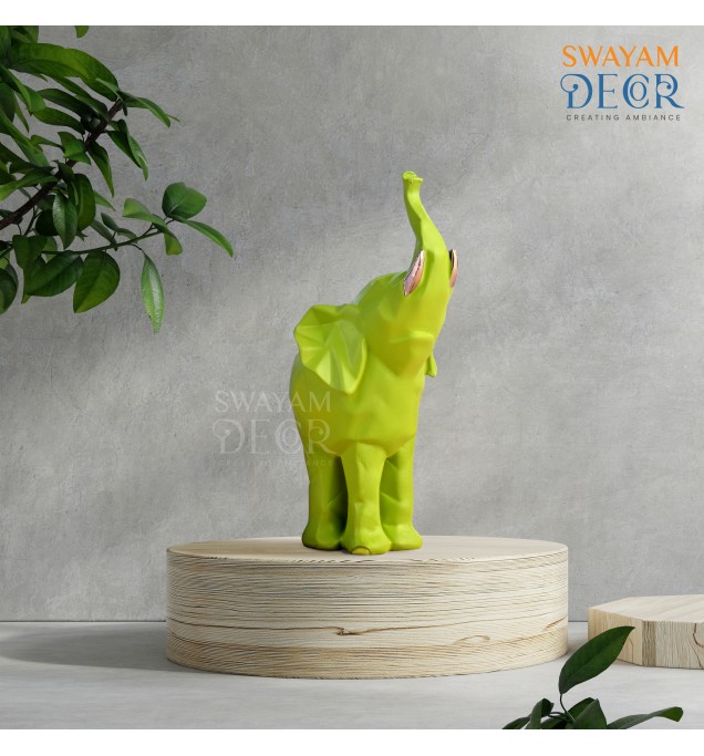 Elephant Shape Decorative Statue with Rich Matte Finish